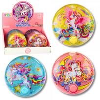 LEAN Toys Water Arcade Game Unicorn Colorful Round 10 cm