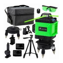 LEAN 4D Laser Level Plane 16 Lines Bag 2 Batteries Green