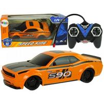 LEAN Toys Remote Controlled Sports Car 1:24 Racing Orange 27 Mhz Pilot