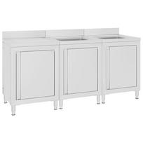 Virtuvės plautuvės spintelė 180x60x96cm nerūdijantis plienas