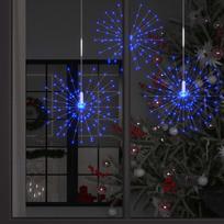 Kalėdinis lauko šviestuvas fejerverkas mėlynas 20cm 140 LED