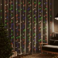 LED lempučių užuolaida 3x3m 300 spalvotų LED lempučių