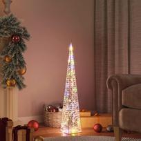 Akrilinė LED dekoracija kūgis įvairiaspalvis 90cm