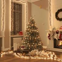 LED lempučių girlianda 74m PVC 400 šiltų baltų LED tanki