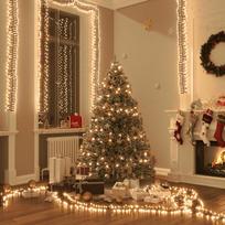 LED lempučių girlianda 11m PVC 1000 šiltų baltų LED tanki