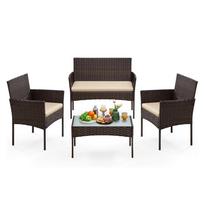 Balkono baldai sodo baldų komplektas | 54,5 x 56,5 x 81,5 cm | Ruda