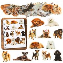 LEAN Toys Set of Dog Stickers Various Species Slippery Transparent 50 pcs.