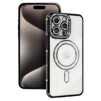 Bling Magsafe dėklas skirtas Xiaomi Redmi Note 15 Pro 4G juodos spalvos