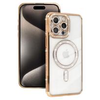 Bling Magsafe dėklas skirtas Xiaomi Redmi Note 15 Pro 4G aukso spalvos