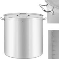 Royal Catering Indukcinės dujinės elektrinės viryklės plieninis puodas su matavimo dangčiu 170 l