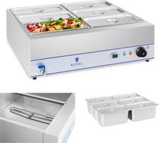 Royal Catering Vandens šildytuvas su čiaupu 6 x GN 1/3 2000W 230V