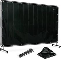 Stamos Germany Apsauginė suvirinimo uždanga su rėmu ant ratukų 240 x 180 cm - juoda