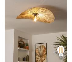 Brilagi - LED prigludęs šviestuvas CERIA BOHO 1xE27/40W/230V Ø 60 cm rafija/ąžuolas