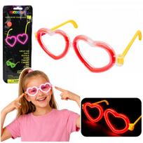 LEAN Toys Fluorescent Heart Glasses Glow in the Dark Stick Neon Red