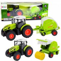 LEAN Toys Nuotoliniu būdu valdomas žemės ūkio traktorius su presu 1:24