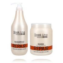 Stapiz Sleek Line Repair atkuriantis rinkinys plaukams (1000 ml. šampūnas + 1000 ml. kaukė) - Rinkinys