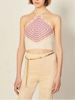 SANDRO Moteriški „Crop Top“ marškinėliai, BOLOGNE