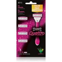 Wilkinson Sword Intuition Quattro for Women skutimosi mašinėlė + pakaitiniai peiliukai, 4 vnt.