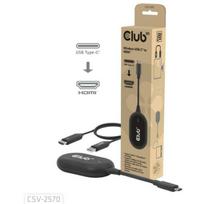 Club3D I/O adapteris CSV-2570 USB-C į HDMI, 1 HDMI prievadas, 1 USB-C prievadas, juodas, 0.065 kg