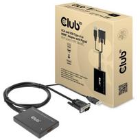 Club3D adapteris CAC-1720 VGA į HDMI, 1 HDMI, 1 USB 2.0, 1 15pin D-sub, 0.6m