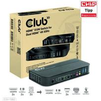 Club3D KVM perjungiklis CSV-1382 HDMI 2, USB 2.0 2, mikrofonas 1, stereo jungtis 3.5mm 2