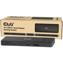 Club3D dokas CSV-2540 14in1, 150W, 8K Ultra HD, 2x HDMI, 2x DP, 1x USB-C, 2x USB-A, 1x RJ-45, 1m maitinimo laidas