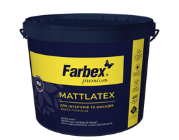 Dažai lateksiniai FARBEX MATTLATEX, sp. baltI matiniai, 14kg