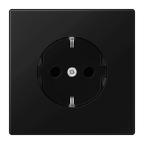 JUNG Lizdas SCHUKO juodas matinis 16A 250V, Safety Plus (LS Serija)