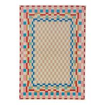 Iš vilnos mišinio kilimas 200x300 cm Checkered Border – Flair Rugs