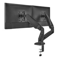 Up Up Premium Dual-Screen Monitoriaus laikiklis 17-32'', VESA 75x75, 100x100, Matinė juoda