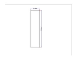 Dušo kabinos šoninis stiklas tiesus 370x1510 grey 3.72.