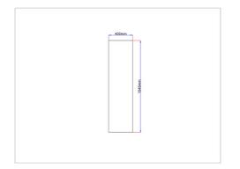 Dušo kabinos šoninis stiklas tiesus 400x1545 grey 7.4.