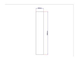 Dušo kabinos šoninis stiklas tiesus 300x1690 grey 3.2.