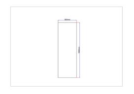 Dušo kabinos šoninis stiklas tiesus 560x1690 grey 3.118.