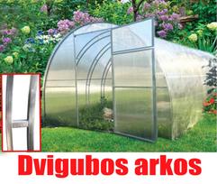 Šiltnamis Stipruolis Extra 3x4 arkinis su dvigubomis arkomis 6 mm