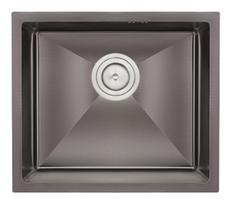 Nerūdijančio plieno plautuvė D4843H BLACK su sifonu 1.0 mm