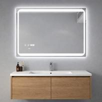 Veidrodis 45630 LED išmanus su funkcija nuo rasojimo, laikrodžiu ir termometru