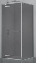 Dušo kabina PRESTIGE 100x100 chrom/pilka be pado