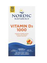 NORDIC NATURALS Vitaminas D3 1000 TV - 120 kapsulių
