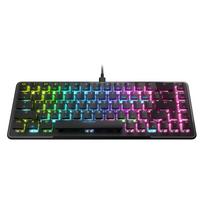 Turtlebeaach Vulcan II Mini Black Gaming Tastatur Gaming Tastatur mit linearen roten Switches, DE Layout