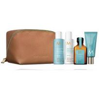 Moroccanoil Repair Set rinkinys plaukams (70 ml. šampūnas + 70 ml. kondicionierius + 25 ml. aliejus + 40 ml. rankų kremas + kosmetinė) - Rinkinys