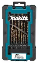 MAKITA HSS-G M-FORCE metalo grąžtų rinkinys, 25 vnt., 1–13 mm