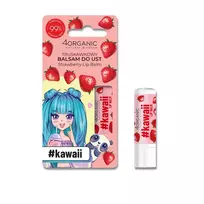 4ORGANIC_Lip Balm #Kawaii balsam do ust Strawberry 5g