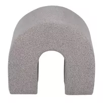 Minkštas pufas „Arc“, apvalus, šviesiai rudos spalvos