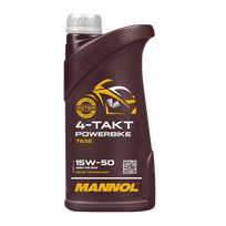 Motociklo variklio alyva MANNOL 4T POWERBIKE 15W50 1L