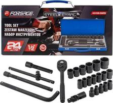 Rockforce SET OF SOCKETS AND ADAPTERS 24PCS