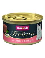 ANIMONDA Vom Feinsten Mousse su lašiša ir paukštiena 85 g kačių maistas