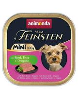 ANIMONDA Vom Feinsten Mini su jautiena, antis ir raudonėliu 100g drėgnas maistas mažų veislių šunims