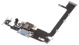 Šleifas skirtas iPhone 11 Pro Max įkrovimo jungčiai su mikrofonu sidabrinis originalus (naudotas A klasė)