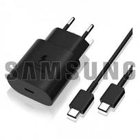 Įkroviklis Samsung EP-TA800B juodas 25W (su pakuote) + Type-C laidas
